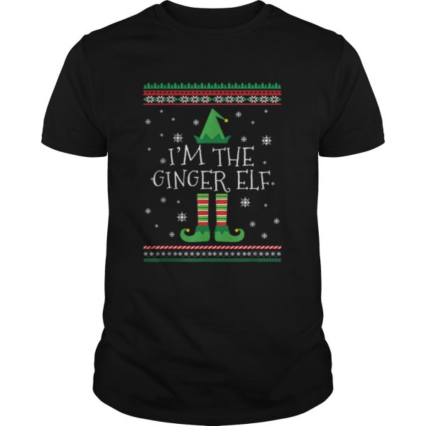 Beautiful Im The Ginger Elf Ugly Christmas PJ shirt