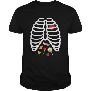 Beautiful Skeleton Rib Cage Heart Candy Cute Adult Kids shirt