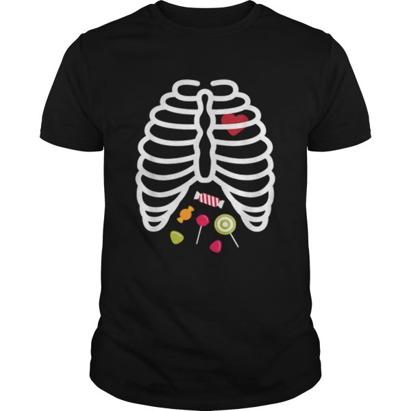 Beautiful Skeleton Rib Cage Heart Candy Cute Adult Kids shirt