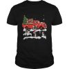 Beautiful Tibetan Terrier Riding Red Truck Xmas Merry Christmas Gifts shirt