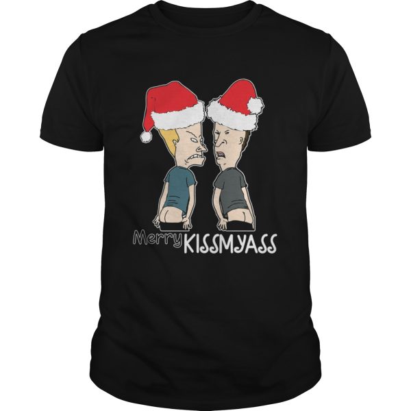 Beavis and ButtHead Merry Kissmyass Christmas shirt