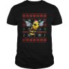 Bee Ugly Christmas Bee Santa Hat shirt