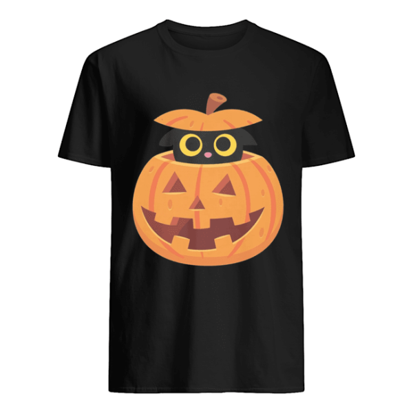 Black Kitten in the Pumpkin T shirt