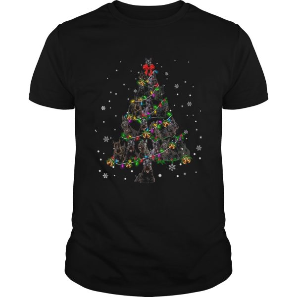 Black Scottie Christmas Tree TShirt