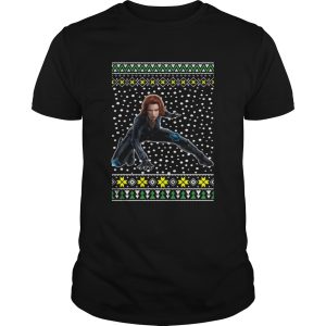 Black Widow Ugly Christmas shirt