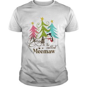 Blessed To Be Called Meemaw Tree Snowman Christmas shirt