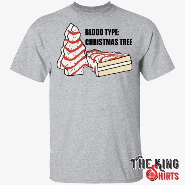 Blood Type Little Debbie Christmas Tree T Shirt For Unisex