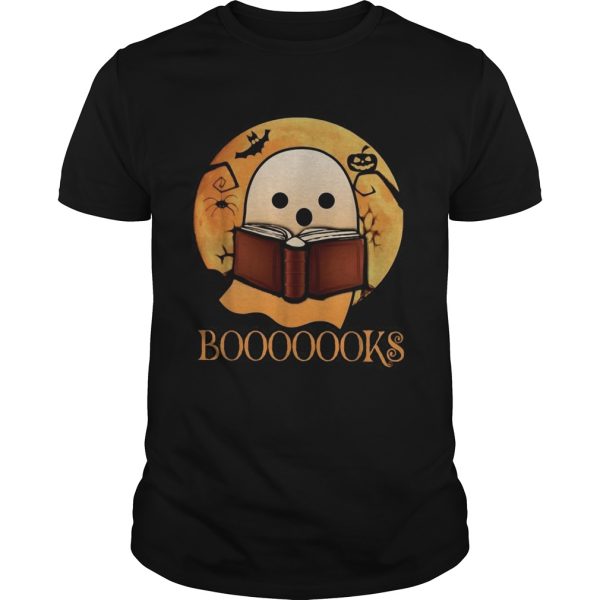 Booooooks Boo Ghost read books Halloween shirt