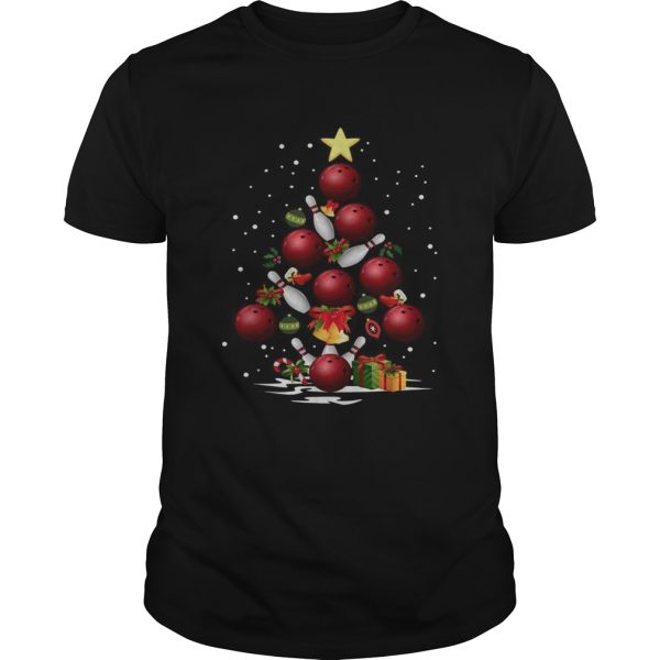 Bowling Christmas tree shirt