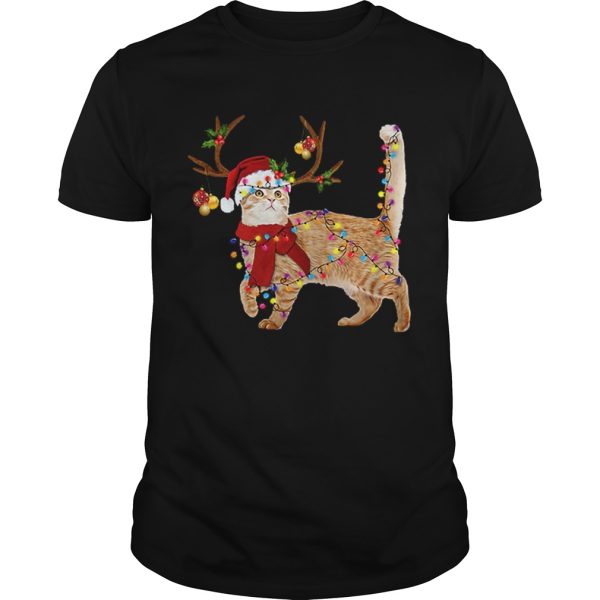 Cat gorgeous reindeer Christmas shirt L