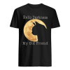 Cat moon Hello darkness my old friend shirt