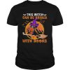 Cat witch this witch can be bribed with books moon shirt