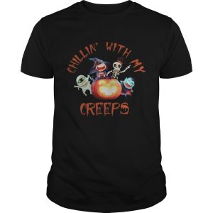 Chillin With My Creeps Funny Halloween Costume Gift TShirt