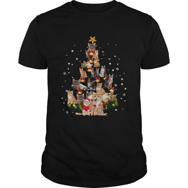 Christmas Cat Tree Funny Cat Lover Gift TShirt