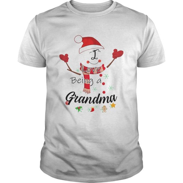 Christmas I Love Being A Grandma Snowman TShirt