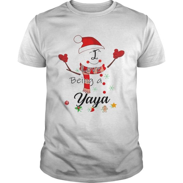 Christmas I Love Being A Yaya Snowman TShirt