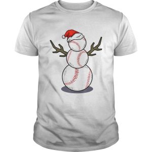 Christmas in July Summer Baseball Snowman Party Gift TShirt