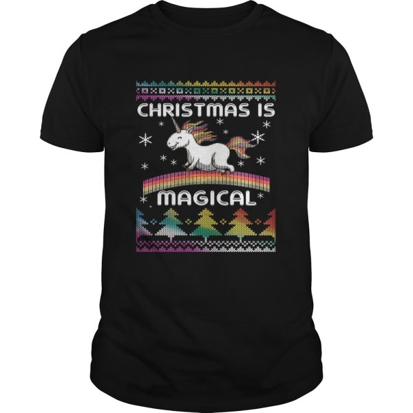 Christmas is Magical Funny Unicorn Xmas Shirt