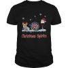 Corgi Chicago Cubs Christmas and wine spirits shirt