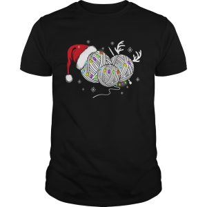 Crochet Spirits Christmas With Deer And Santa Hat Tshirt