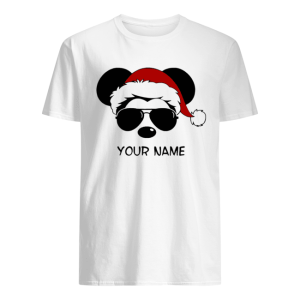 Custom Name Cool Mickey Santa Claus Christmas T Shirt