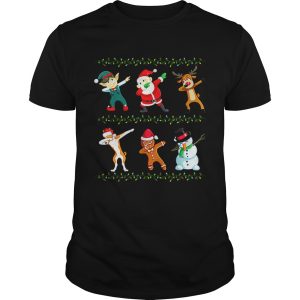 Dabbing Santa Basenji And Friends Christmas shirt