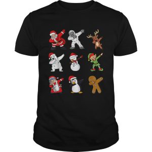 Dabbing Santa Claus And Friends Christmas shirt