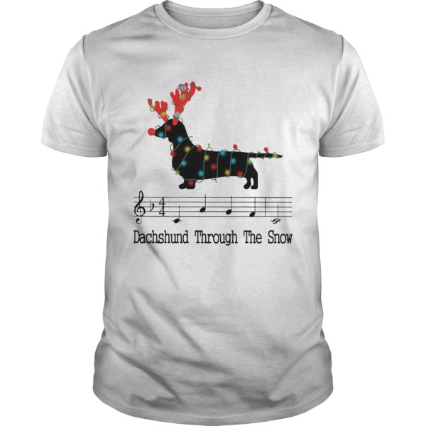 Dachshund Through The Snow Christmas Lights shirt