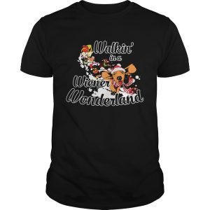 Dachshund Walkinâ€™ In A Wiener Wonderland Christmas Shirt