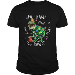 Dinosaur T Rex Fa Pawr Christmas shirt