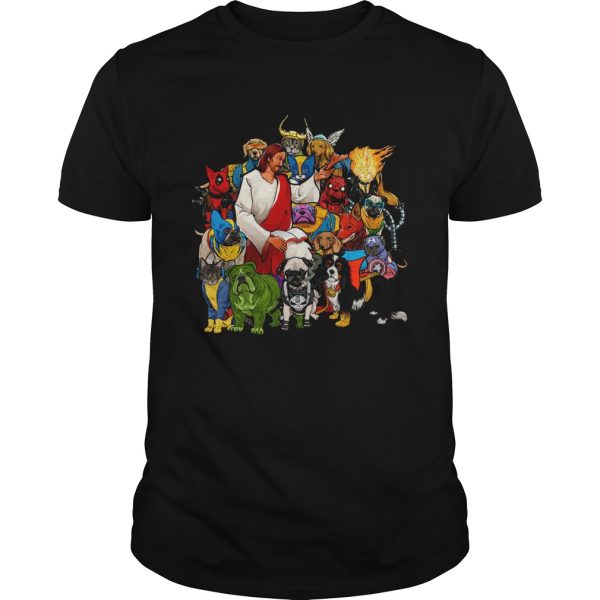 Dog Avengers Jesus thats how I saved the world shirt