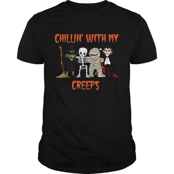 Dracula chillin with my creeps halloween shirt