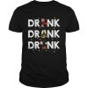 Drink drank drunk wine Christmas shirt
