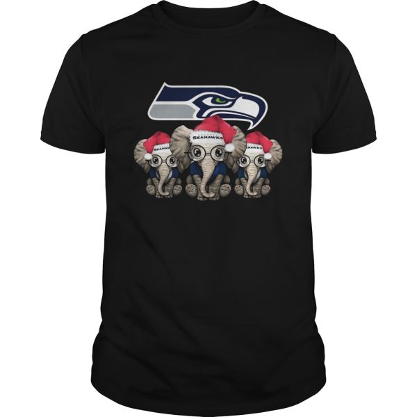 Elephant Santa Seattle Seahawks shirt