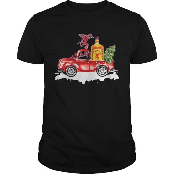 Fireball Cinnamon Whisky christmas truck shirt