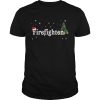 Firefighter Christmas Santa Hat Holiday TShirt
