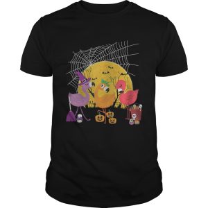 Flamingo Halloween Witch Demon Pumpkin TShirt