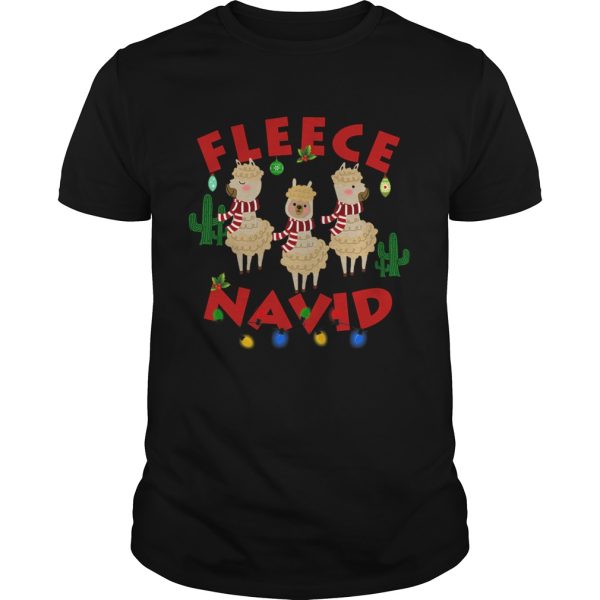 Fleece Navidad Llama Christmas Lights shirt