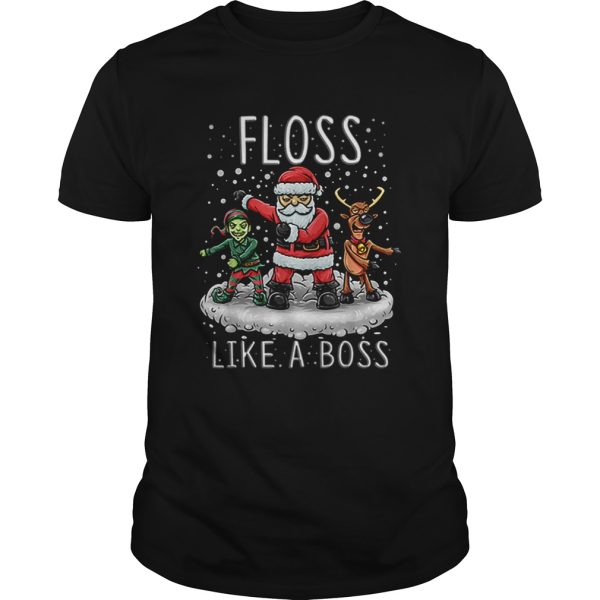 Floss Like A Boss Santa Floss Funny Christmas Gift shirt