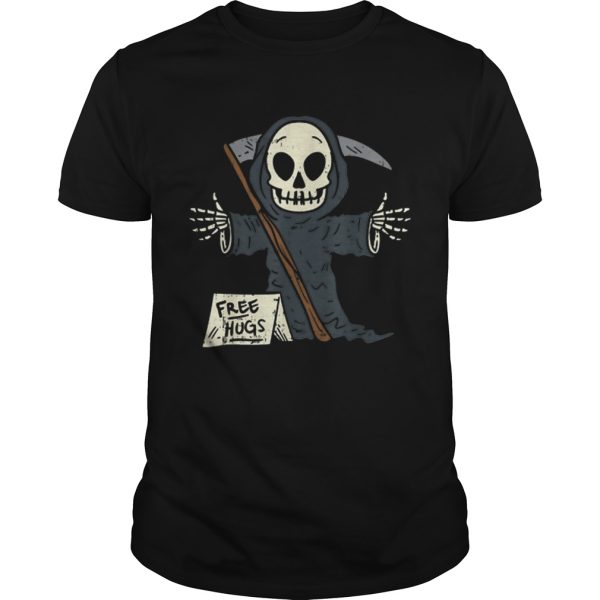 Free Hugs Grim Reaper Scary Funny Halloween Costume shirt