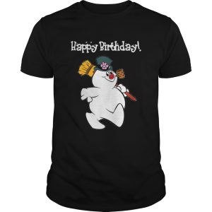 Frosty The Snowman Happy Birthday Christmas Graphic shirt