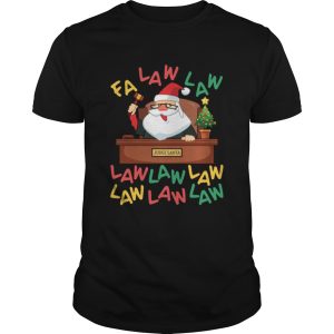 Funny Lawyer Christmas Santa Fa Law Law shirt