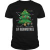 Funny Math Geometry Christmas Tree Geometree Teacher shirt