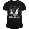 Funny Stem Cell Snowman Christmas Science Tee shirt