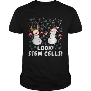 Funny Stem Cell Snowman Christmas Science Tee shirt