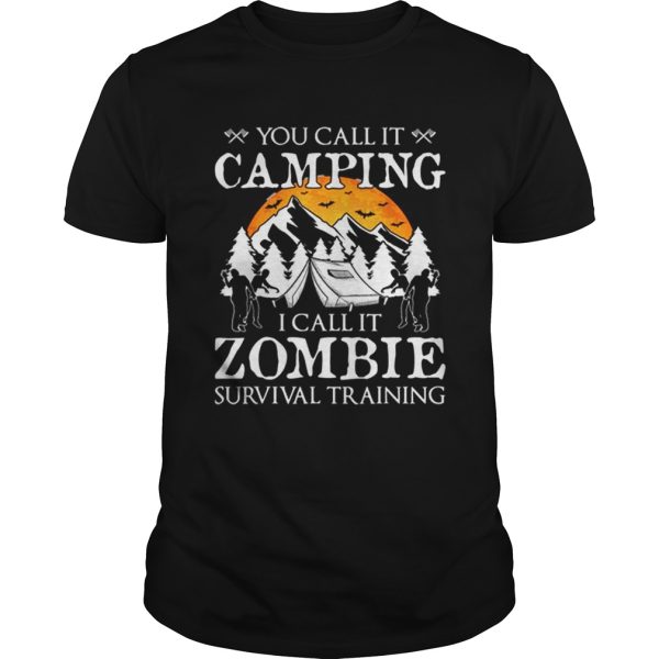 Funny Zombie Survival Training Camping Halloween Costume Gift shirt
