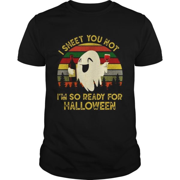 Ghost I sheet you not Im so ready for Halloween vintage shirt L