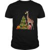 Giraffe and Christmas tree shirt