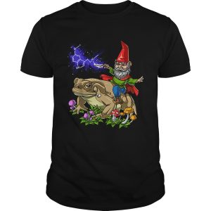 Gnome Riding Bufo Alvarius Toad Chemistry Witch Christmas shirt