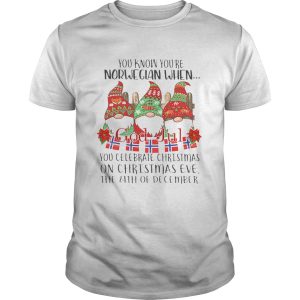 Gnome You know youre Norwegian God Jul Christmas 24th december shirt